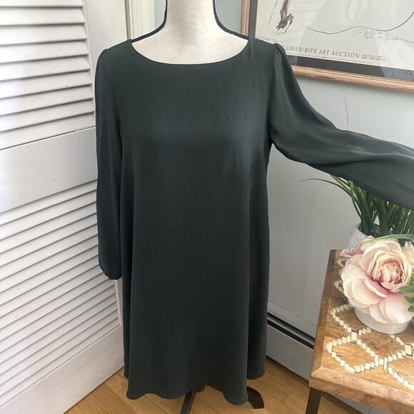 CLAUDIE PIERLOT Womens Dress 40 US 8 Green Long Sleeve Shift Classic Cocktail - Picture 1 of 13